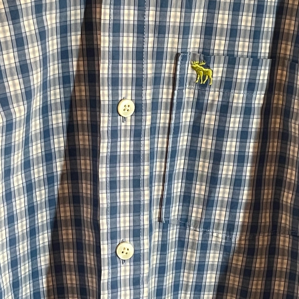 Abercrombie & Fitch Blue Casual Button Down Shirt - Picture 2 of 4